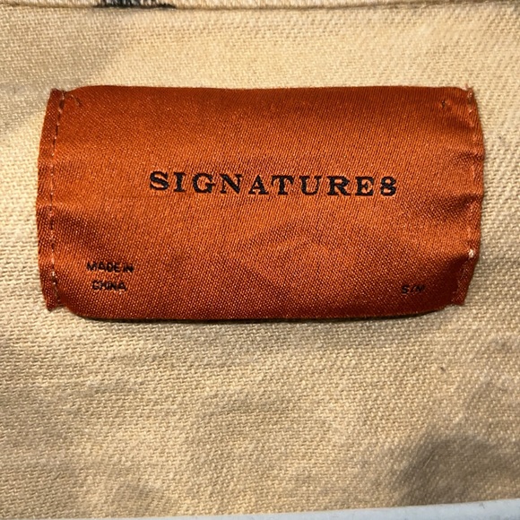 Signature8 distressed cropped cheetah denim jacket size s/m - Picture 3 of 3